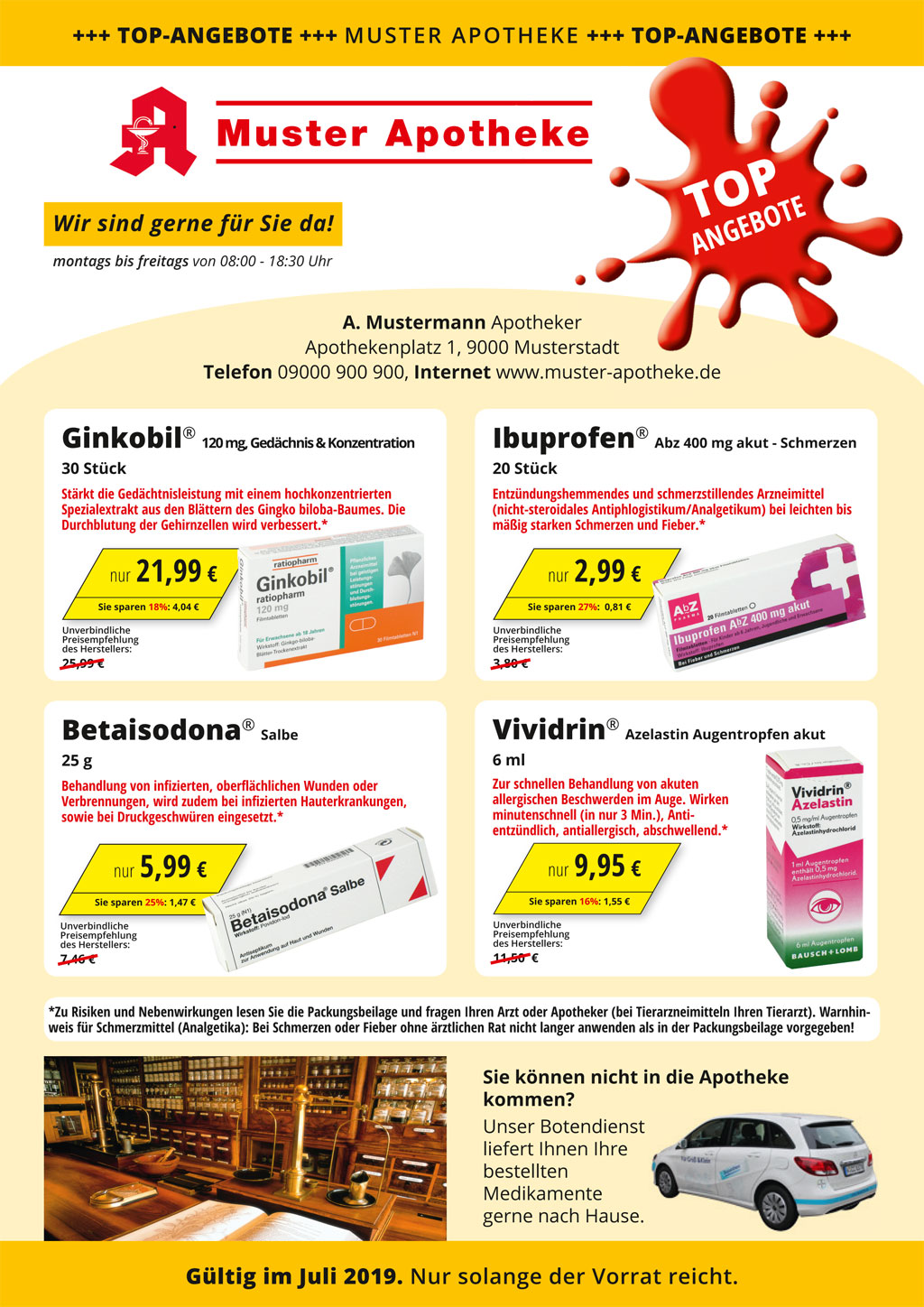 Apotheken Angebotsflyer Muster 1