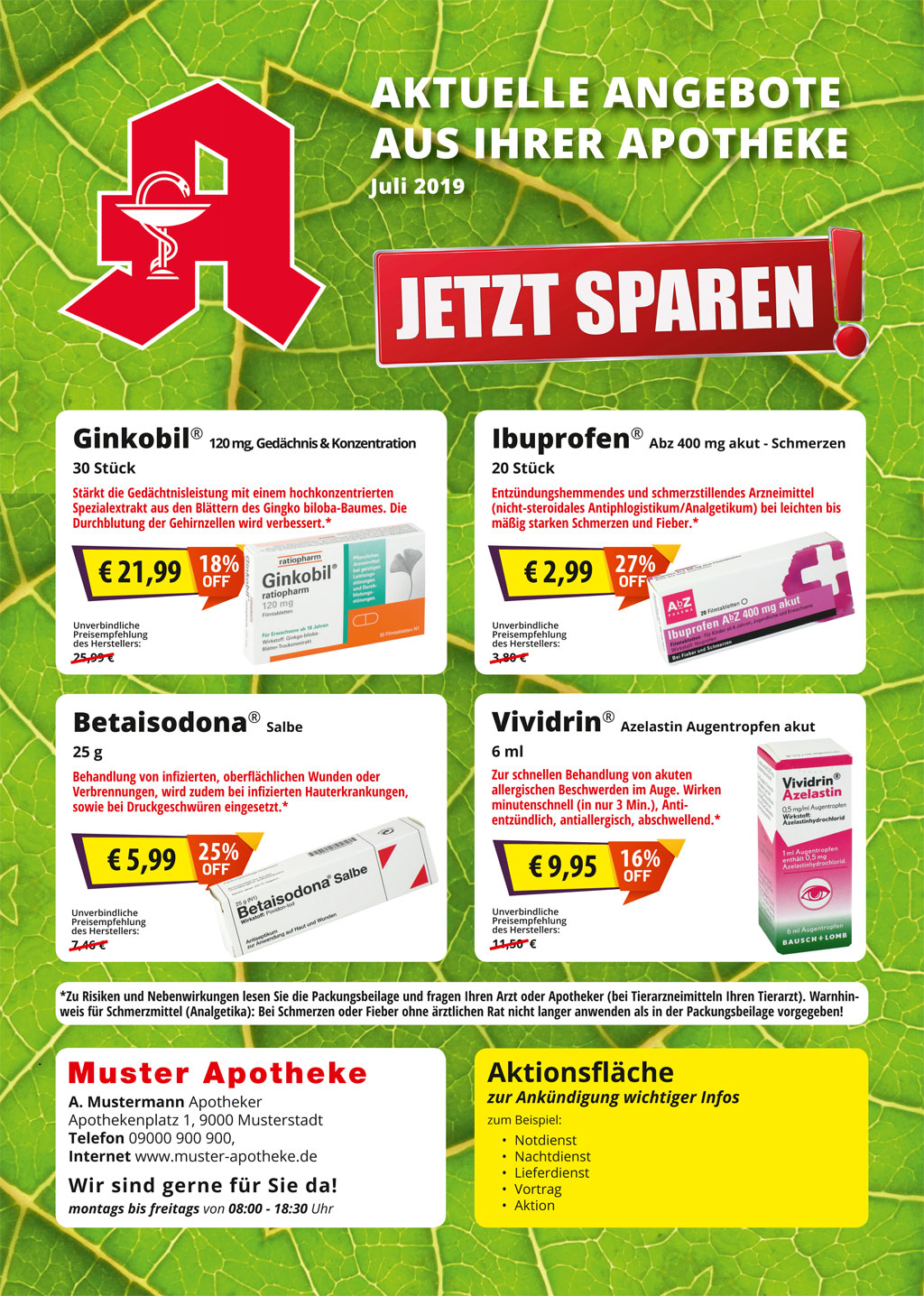 Apotheken Angebotsflyer Muster 2