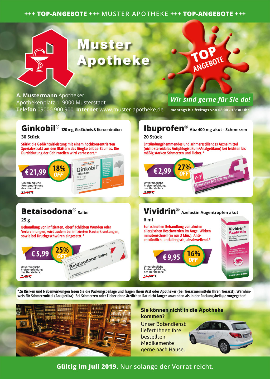 Apotheken Angebotsflyer Muster 3